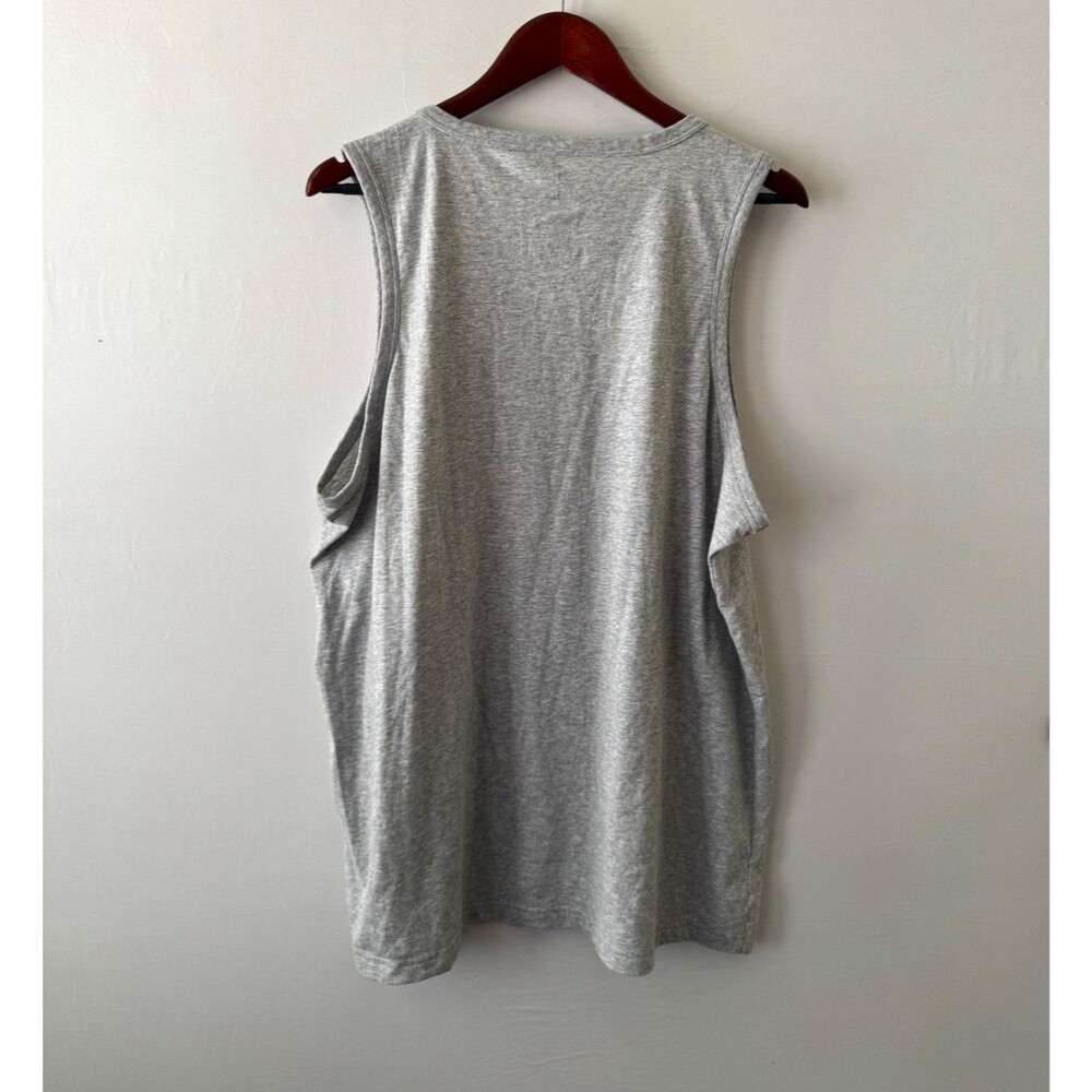 Hurley Mens XL Gray Logo Tank Top Scoop Neck Lightweight Knit Cotton Poly